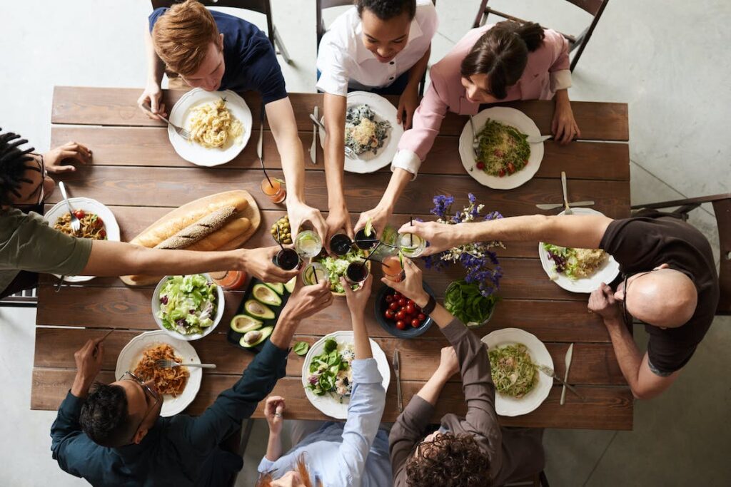 A group of people in a food tour