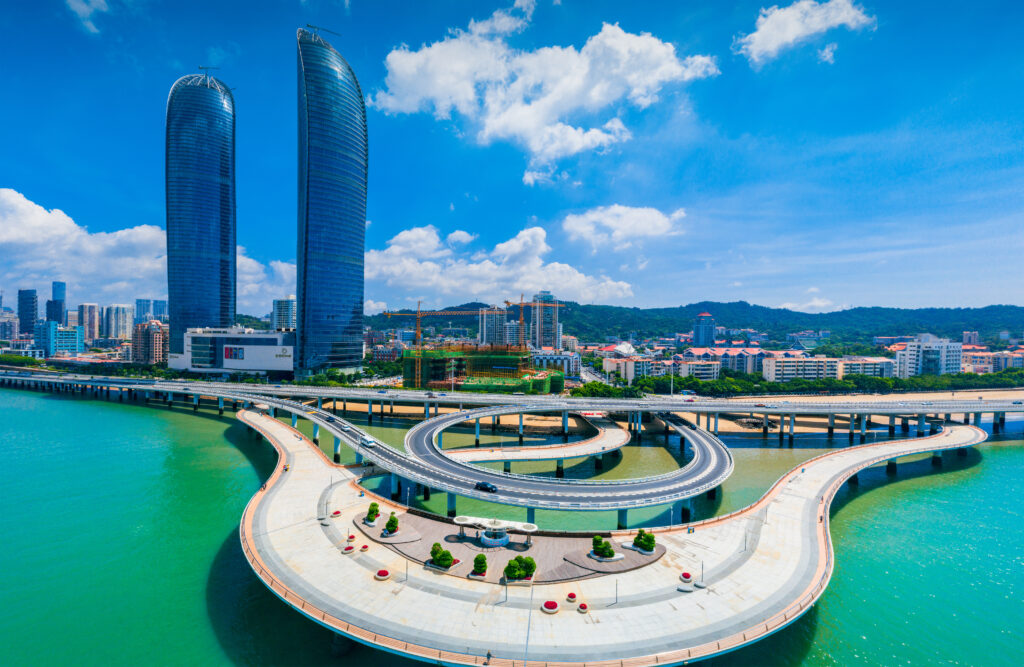 View of Yanwu Bridge in Xiamen, China