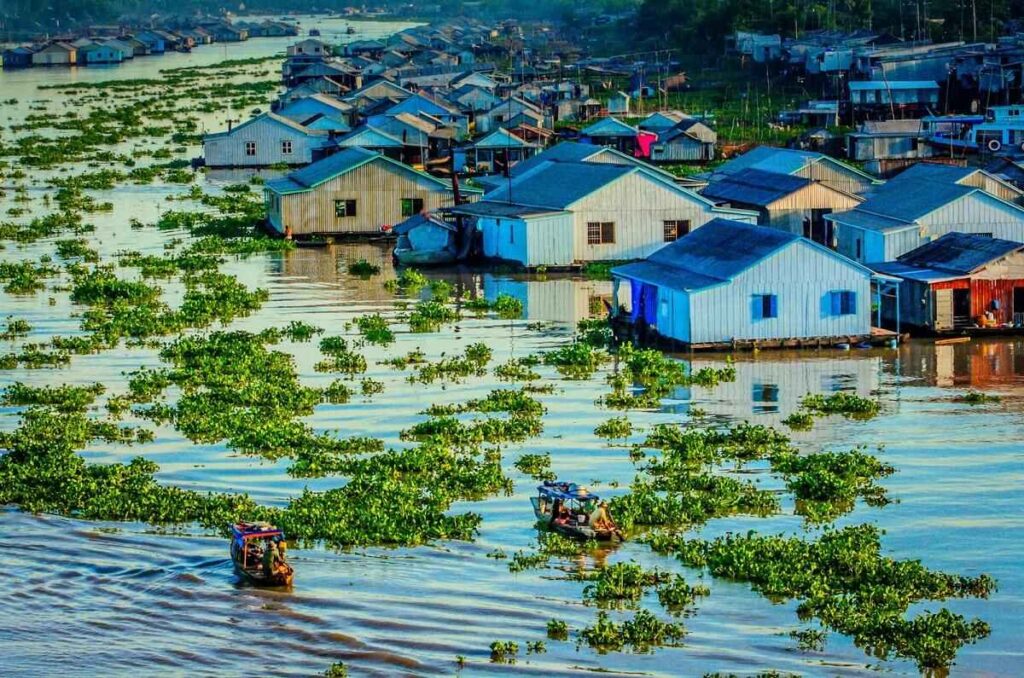 Chau Doc Floating House Village, Mekong Delta