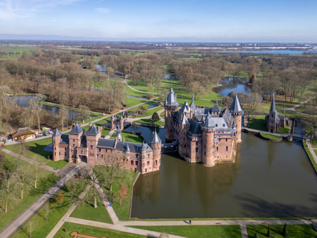 Castle De Haar Utrecht Netherlands largest castle with towers gardens and moat