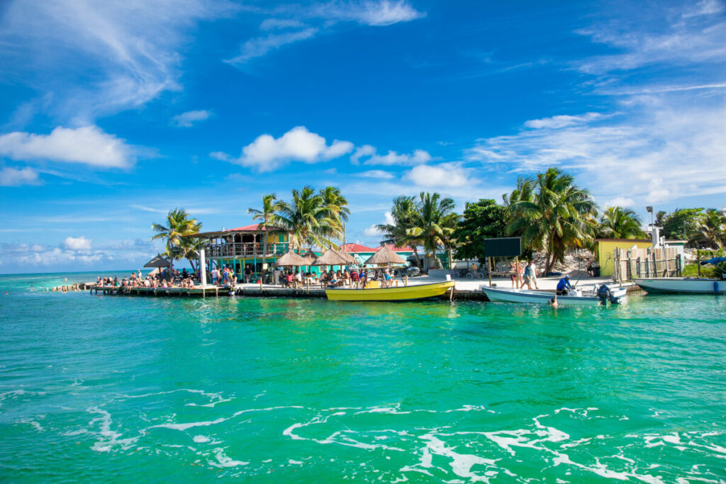 Panoramic view of  the Caye Caulker Island, Belize