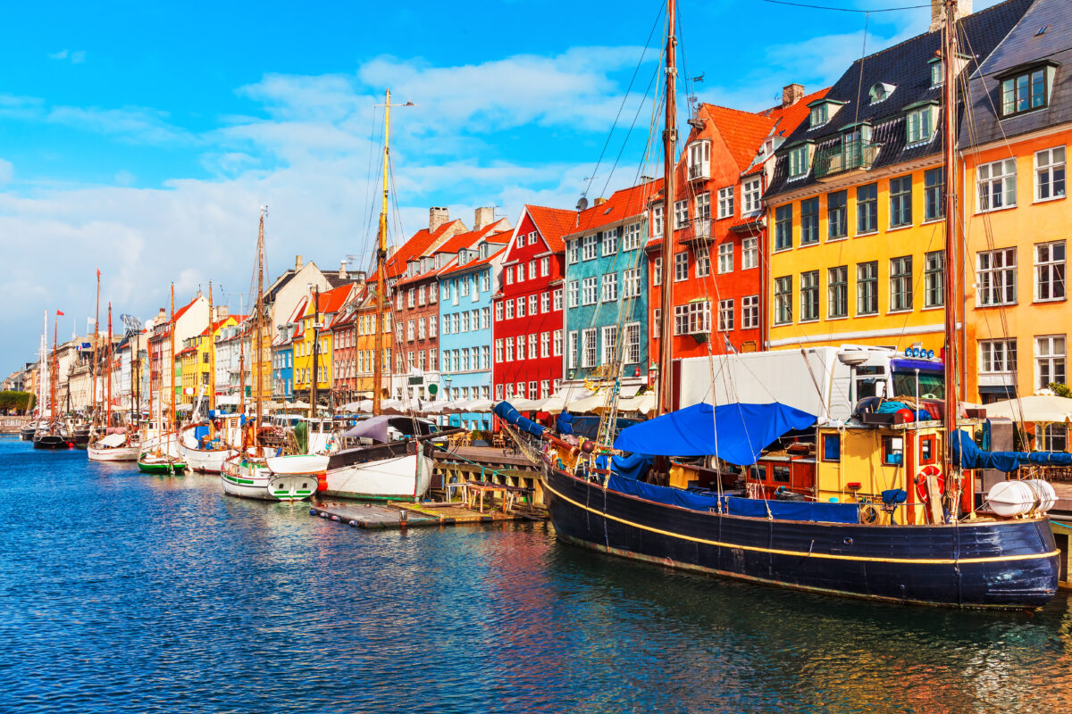 Colorful houses at Nyhavn in Copenhagen, Denmark