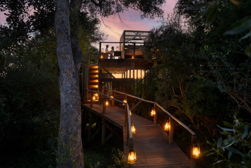 Tinyeleti Treehouse at the Lion Sands Game Reserve  in Africa