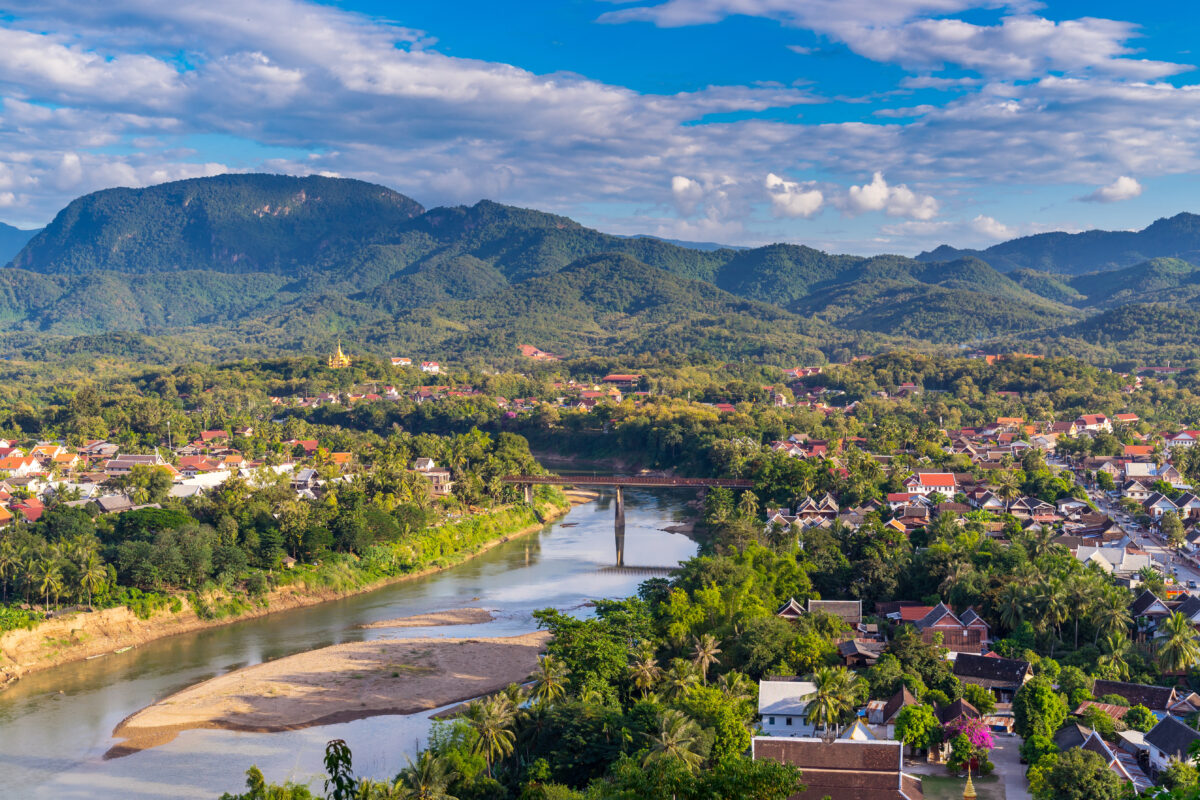 Panoramic view of the Luang Prabang City in Laos