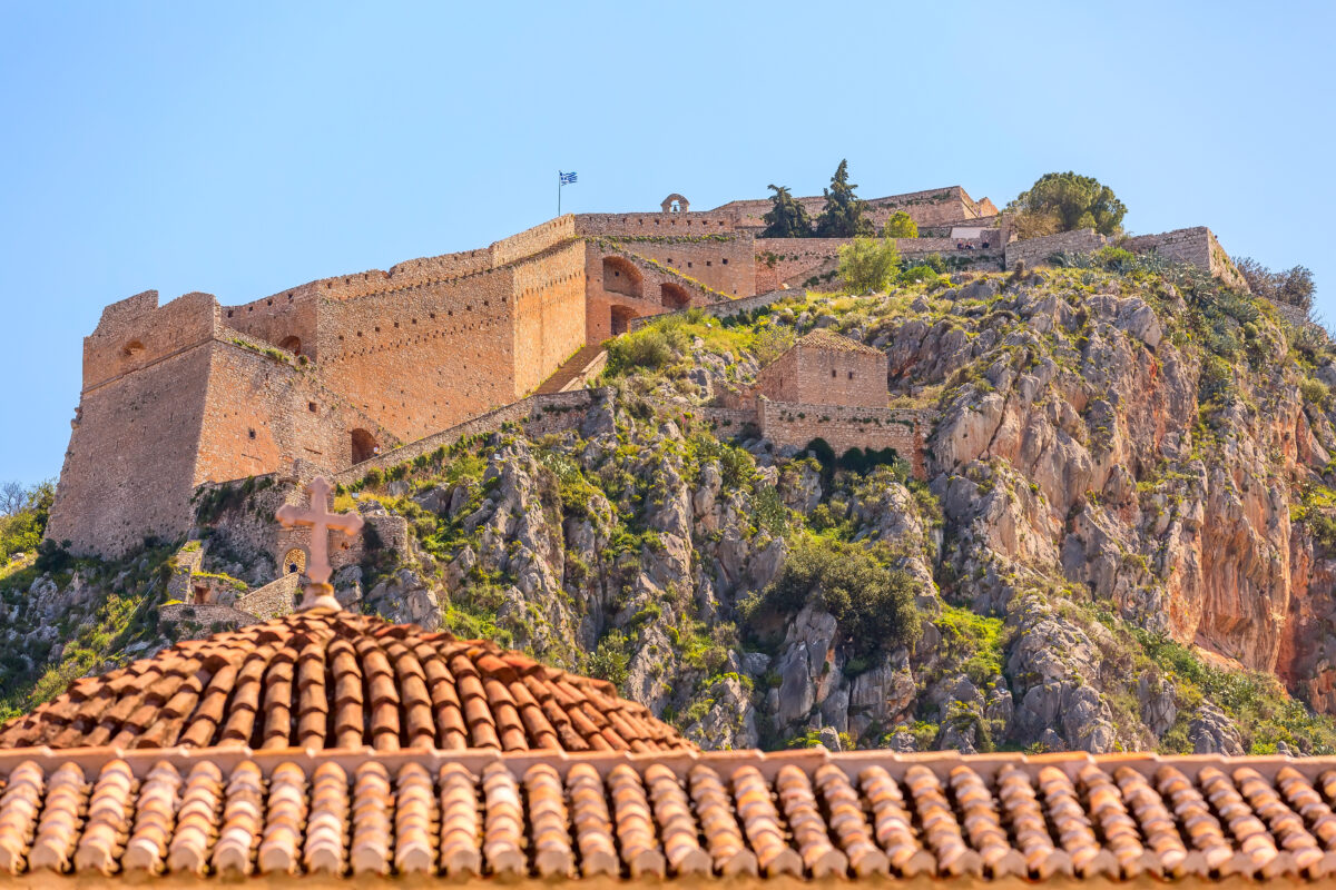 Palamidi castle on the hill, Nafplion, Greece