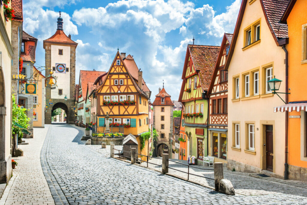 Medieval town of Rothenburg ob der Tauber, Bavaria, Germany