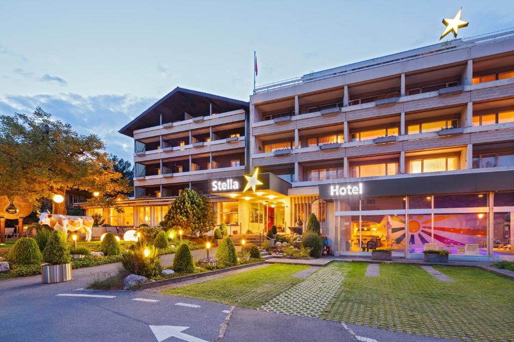 Building exterior of Stella Swiss Quality Hotel in Interlaken, Switzerland