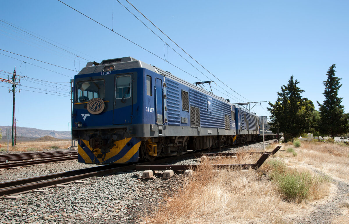 The luxury Blue Train which travels from Cape Town to Pretoria