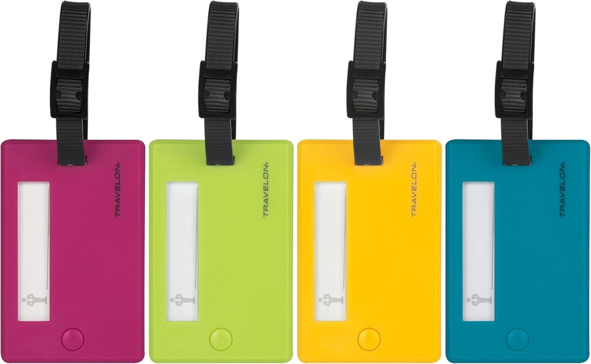 Colorful smart luggage tags with QR code tracking technology